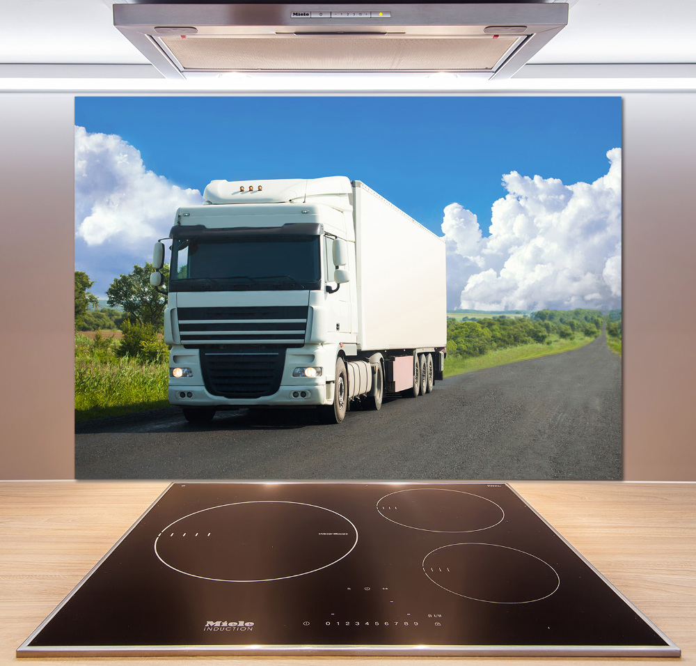 Cooker splashback White truck