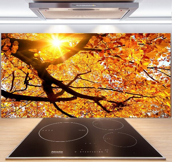 Kitchen splashback Crown of trees autumn