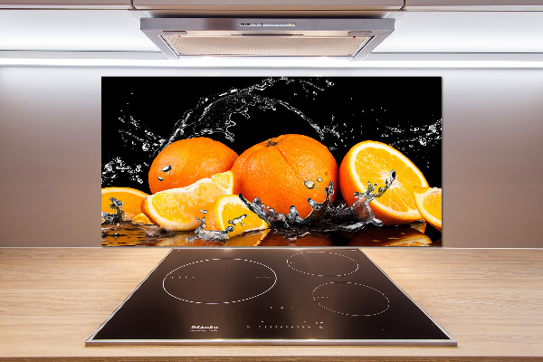 Cooker splashback Oranges and water