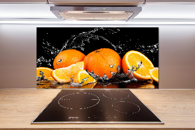 Cooker splashback Oranges and water