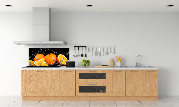 Cooker splashback Oranges and water