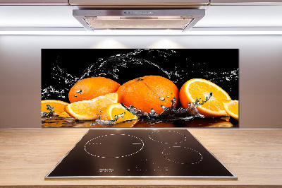 Cooker splashback Oranges and water