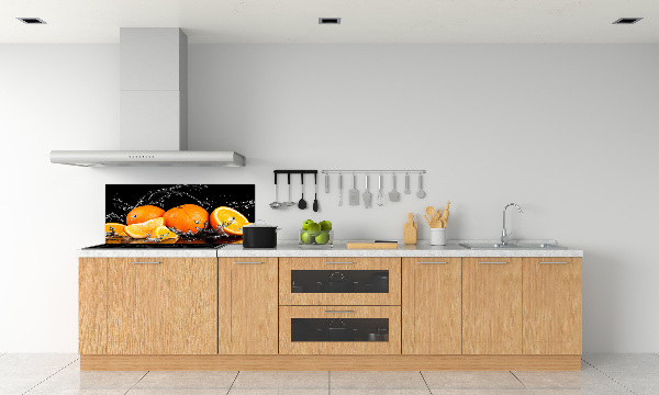 Cooker splashback Oranges and water