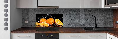 Cooker splashback Oranges and water