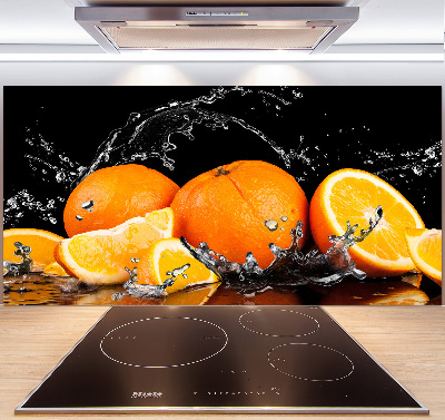 Cooker splashback Oranges and water