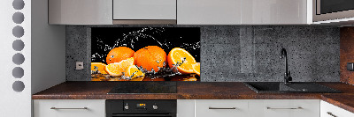 Cooker splashback Oranges and water