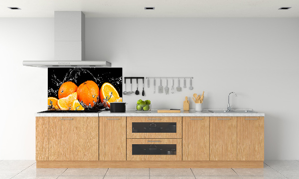 Cooker splashback Oranges and water