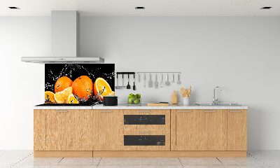 Cooker splashback Oranges and water