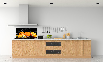 Cooker splashback Oranges and water