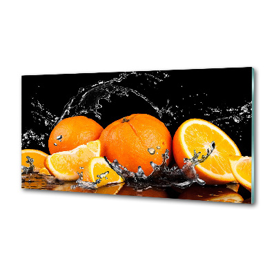 Cooker splashback Oranges and water