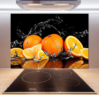 Cooker splashback Oranges and water