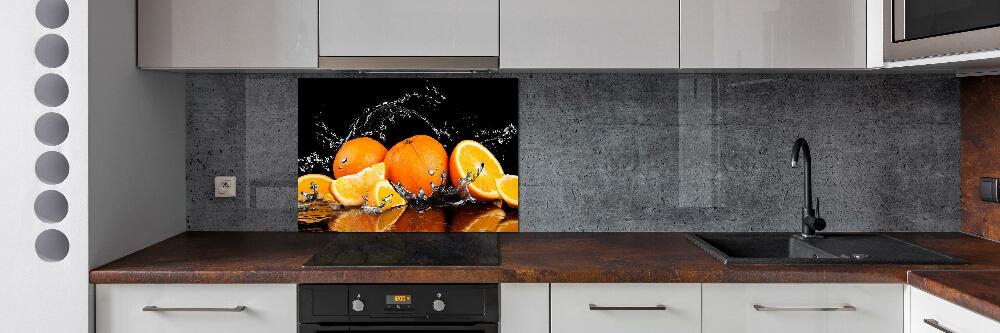 Cooker splashback Oranges and water