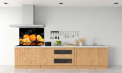 Cooker splashback Oranges and water