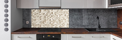 Cooker splashback Wooden cubes