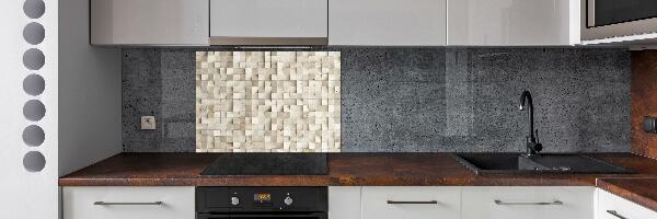 Cooker splashback Wooden cubes