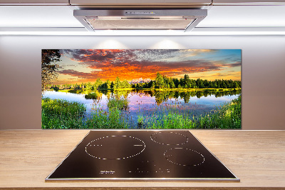 Cooker splashback River in the forest