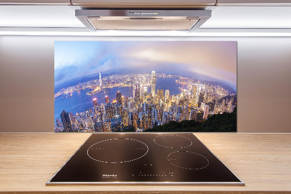 Glass splashback Hong Kong Panorama