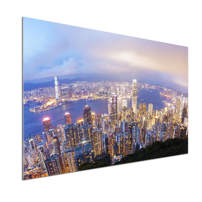 Glass splashback Hong Kong Panorama