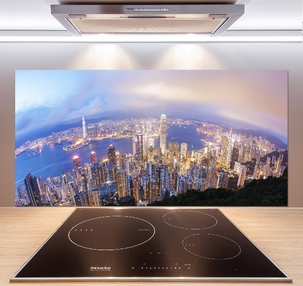 Glass splashback Hong Kong Panorama