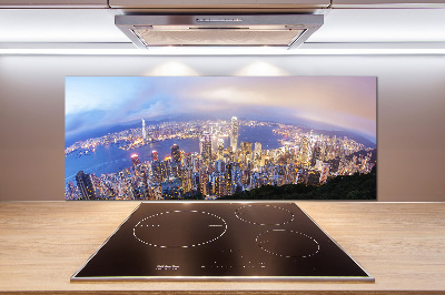 Glass splashback Hong Kong Panorama