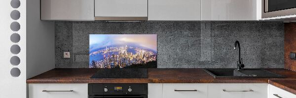 Glass splashback Hong Kong Panorama