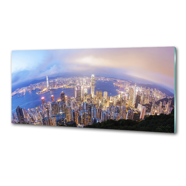 Glass splashback Hong Kong Panorama