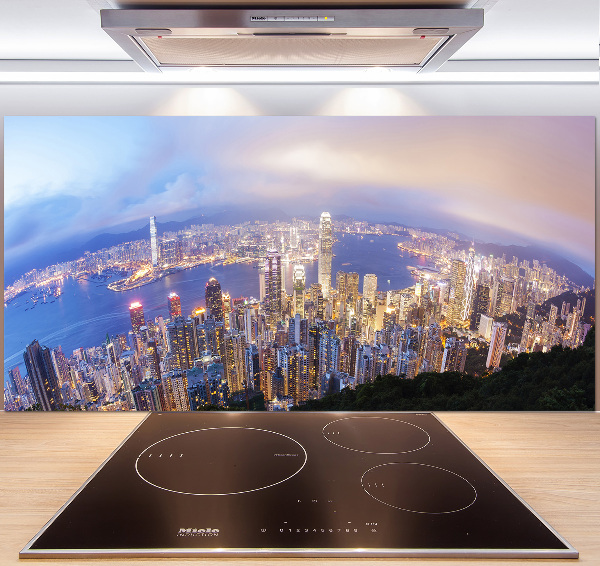 Glass splashback Hong Kong Panorama