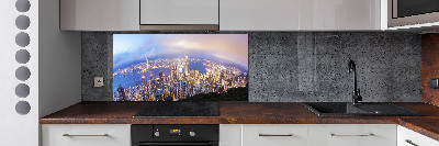 Glass splashback Hong Kong Panorama