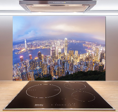 Glass splashback Hong Kong Panorama