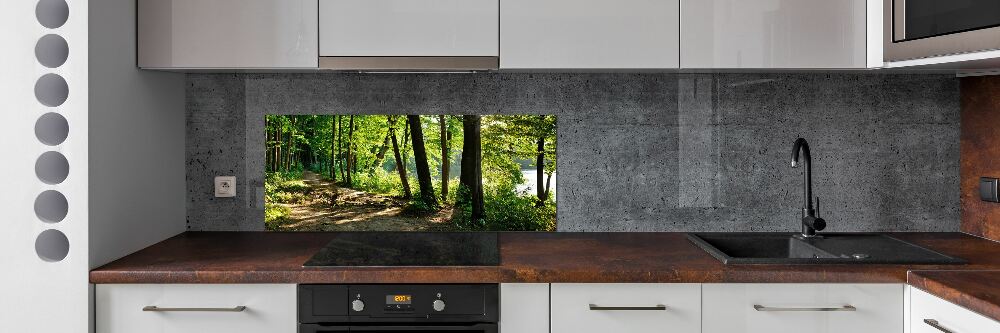 Cooker splashback Path in the meadow