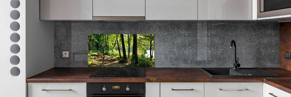 Cooker splashback Path in the meadow