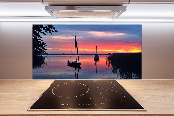 Cooker splashback Sailboats about the west