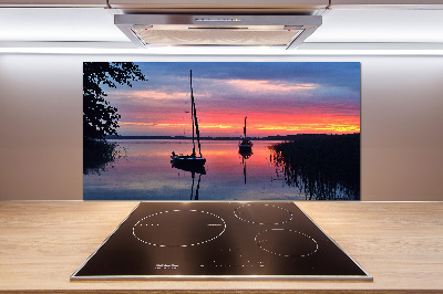 Cooker splashback Sailboats about the west