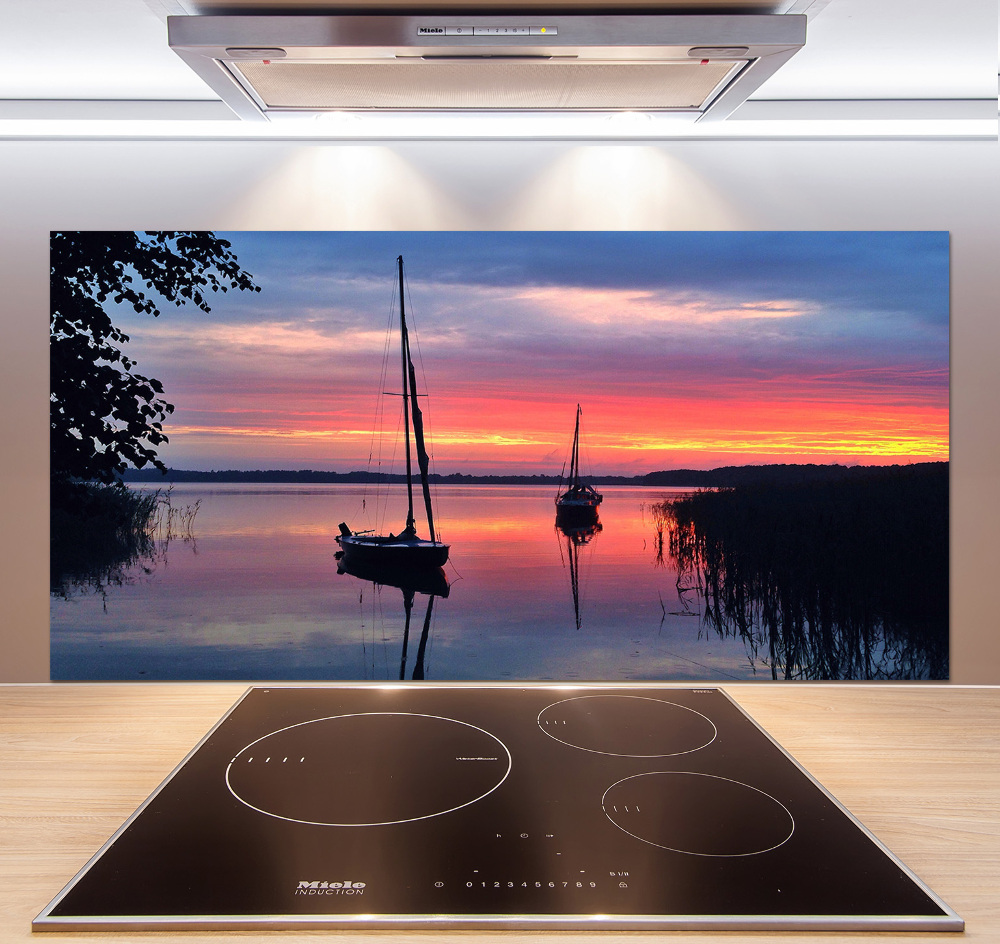 Cooker splashback Sailboats about the west