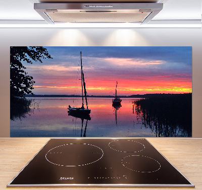 Cooker splashback Sailboats about the west