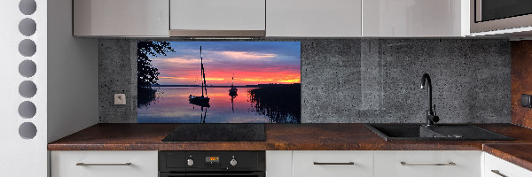 Cooker splashback Sailboats about the west