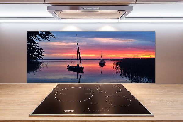 Cooker splashback Sailboats about the west