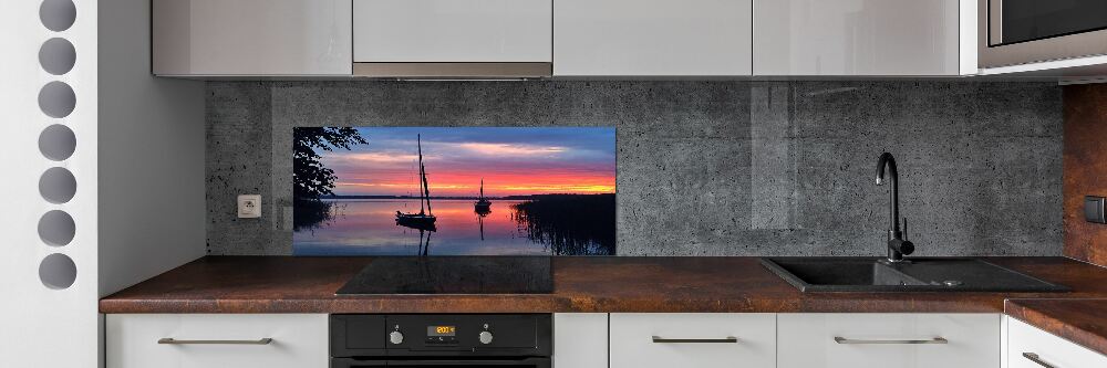 Cooker splashback Sailboats about the west