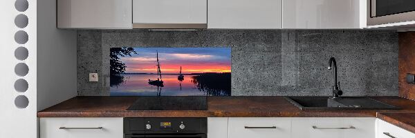 Cooker splashback Sailboats about the west