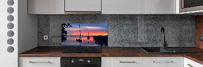 Cooker splashback Sailboats about the west