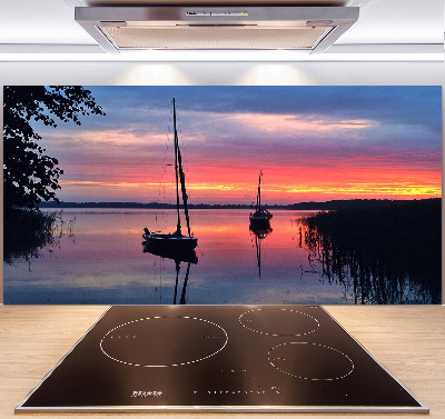 Cooker splashback Sailboats about the west