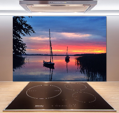 Cooker splashback Sailboats about the west