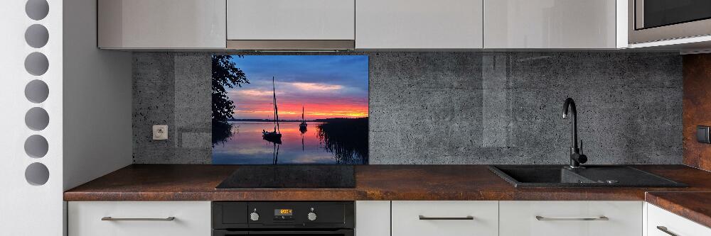 Cooker splashback Sailboats about the west