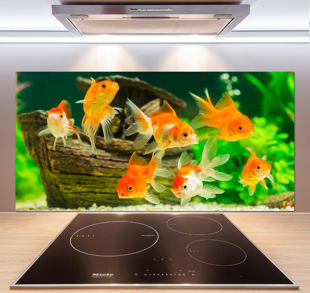 Cooker splashback Golden Fish