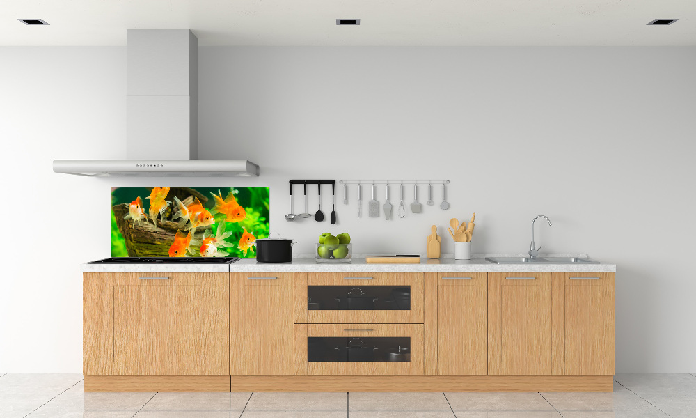 Cooker splashback Golden Fish