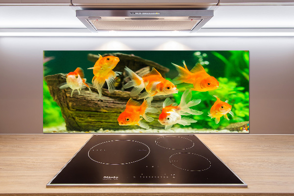 Cooker splashback Golden Fish