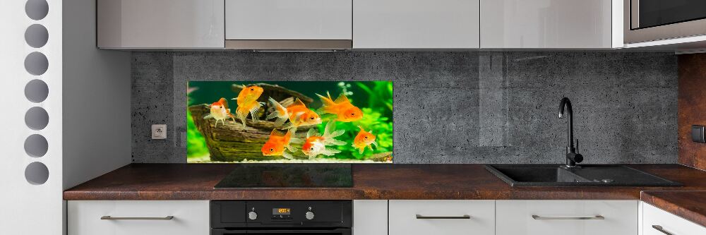 Cooker splashback Golden Fish