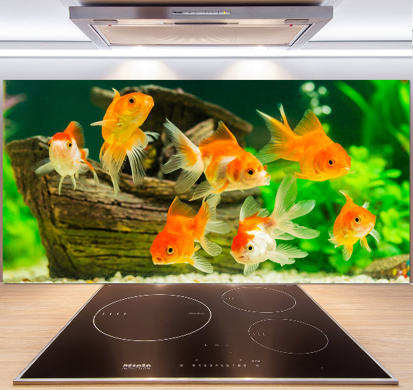 Cooker splashback Golden Fish