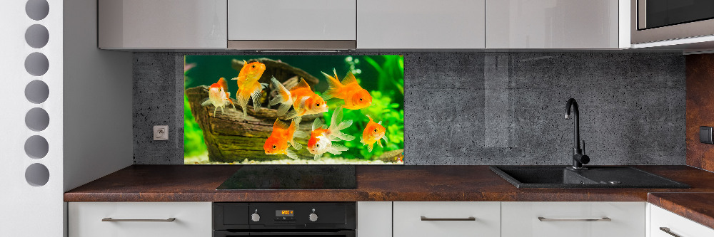 Cooker splashback Golden Fish