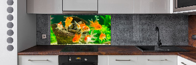 Cooker splashback Golden Fish